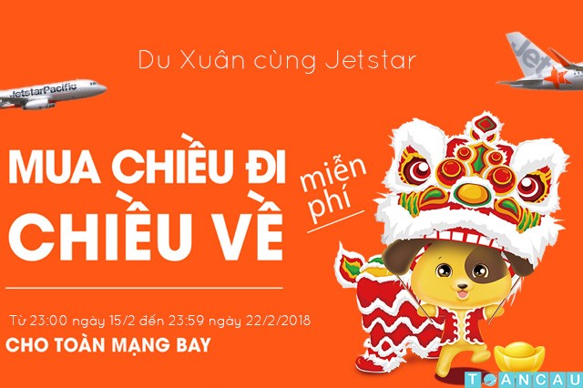 Chào năm mới Jetstar khuyến mãi lớn với chương trình “Mua chiều đi – Miễn phí chiều về”